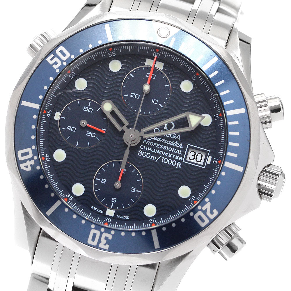 OMEGA Seamaster300 2599.80 Date Chronograph Navy Dial Automatic Men's _909730