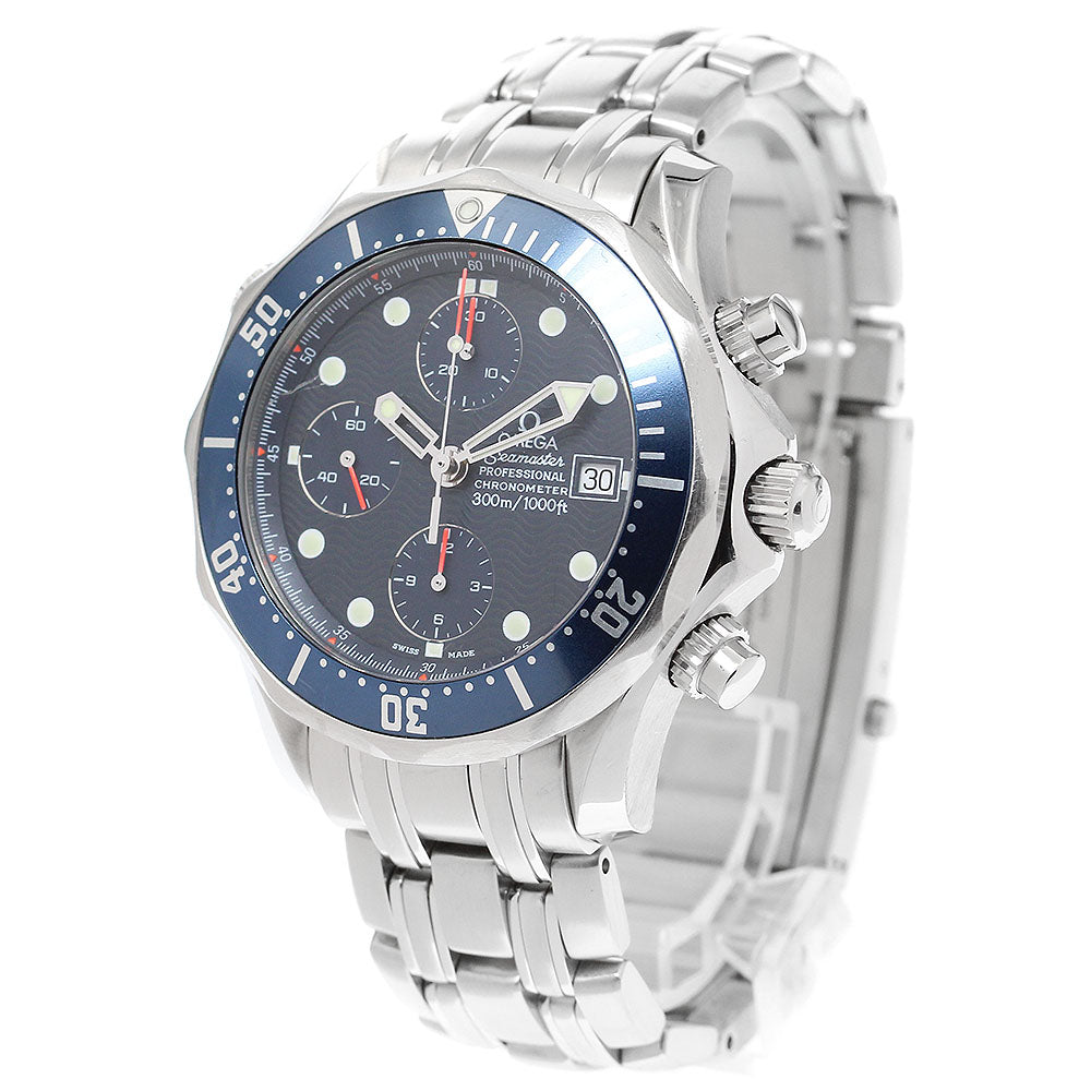 OMEGA Seamaster300 2599.80 Date Chronograph Navy Dial Automatic Men's _909730