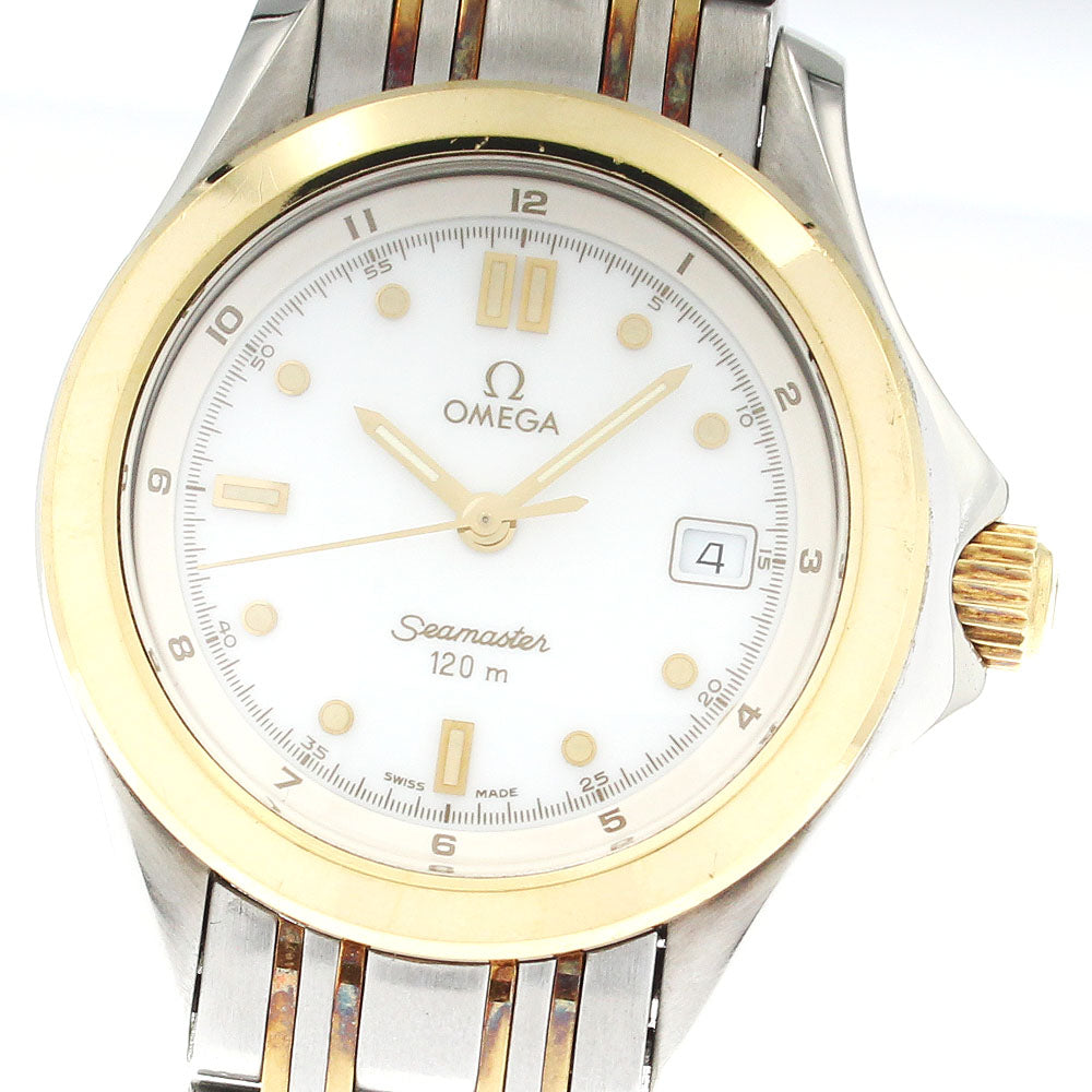 OMEGA Seamaster120 2371.20 white Dial Quartz Ladies Watch_909731