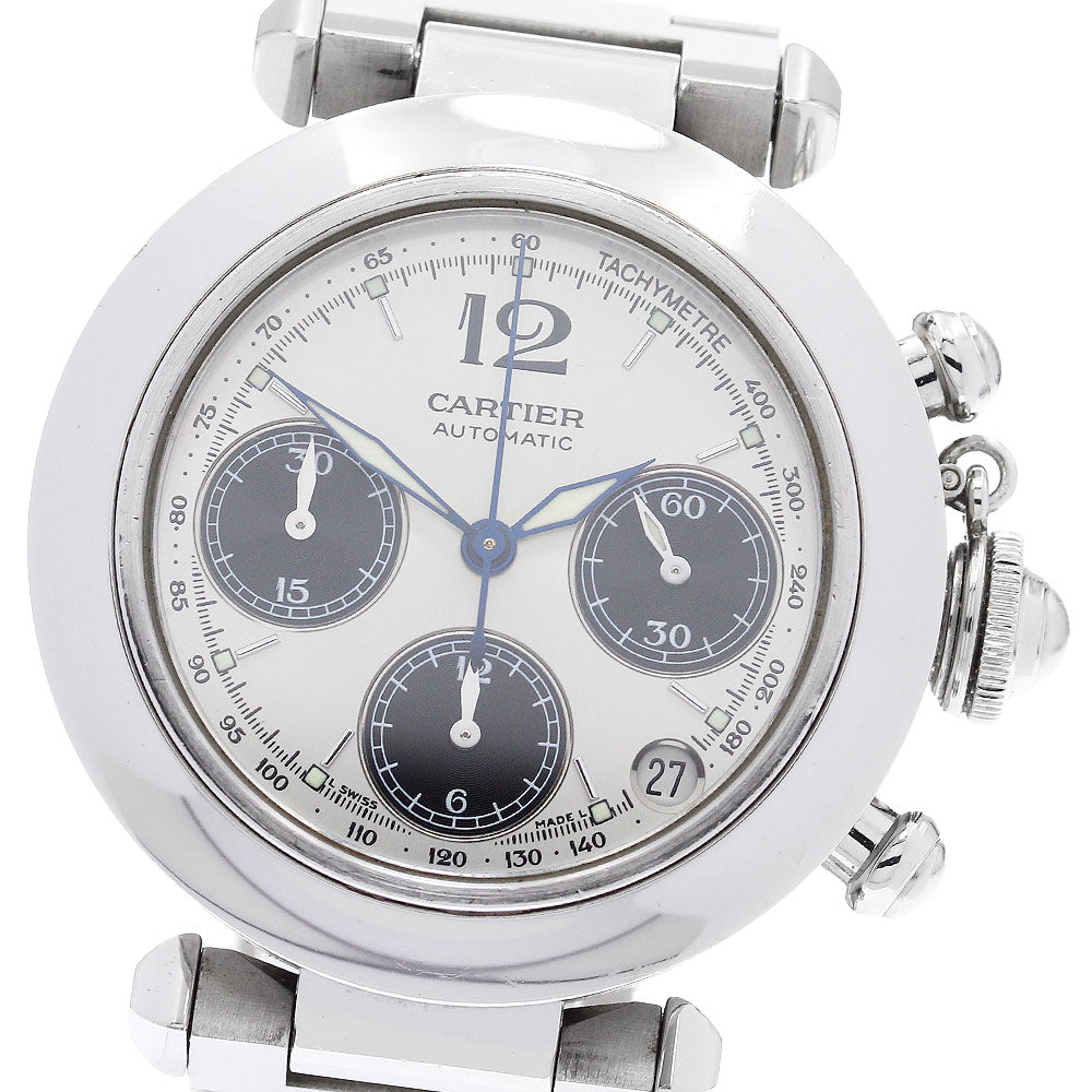 CARTIER Pasha C W31048M7 Chronograph Date Automatic Boy's Watch_909733