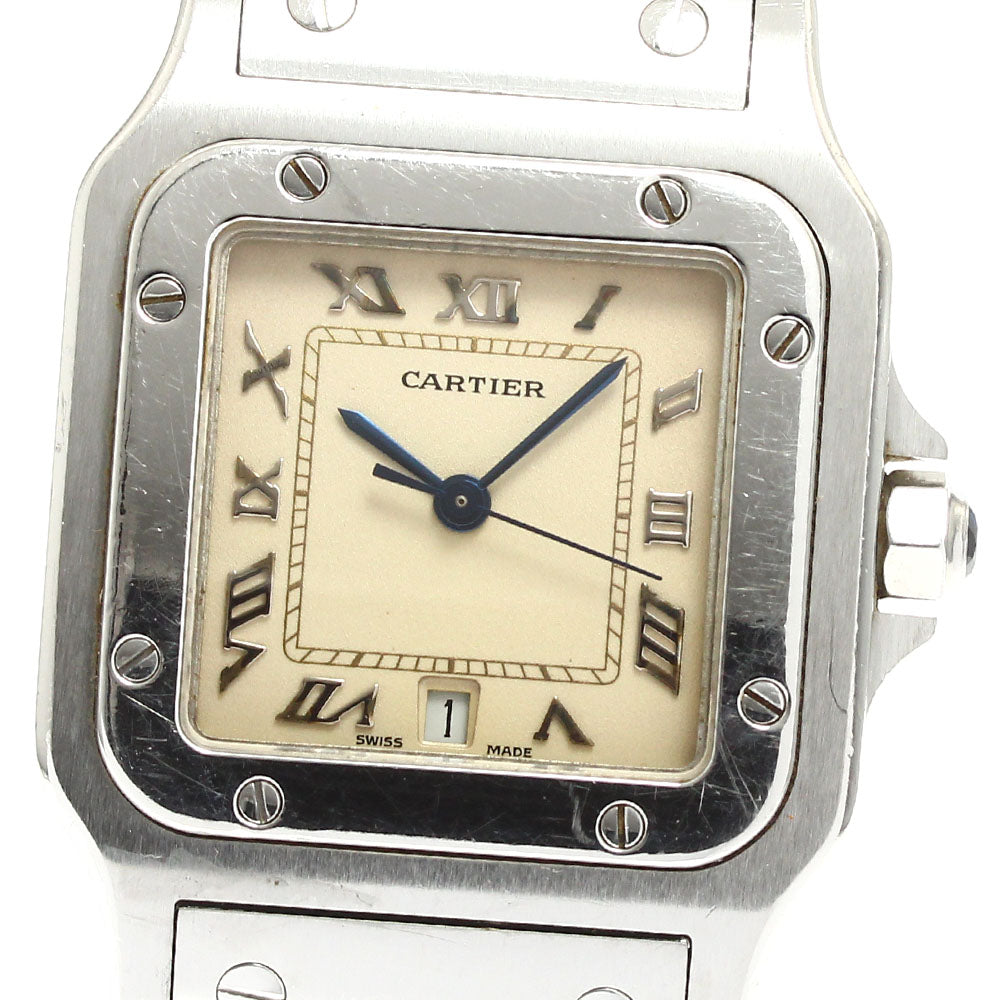 CARTIER Santos GalbeeLM W20025D6 Kannon Buckle Date Quartz Men's Watch_909734