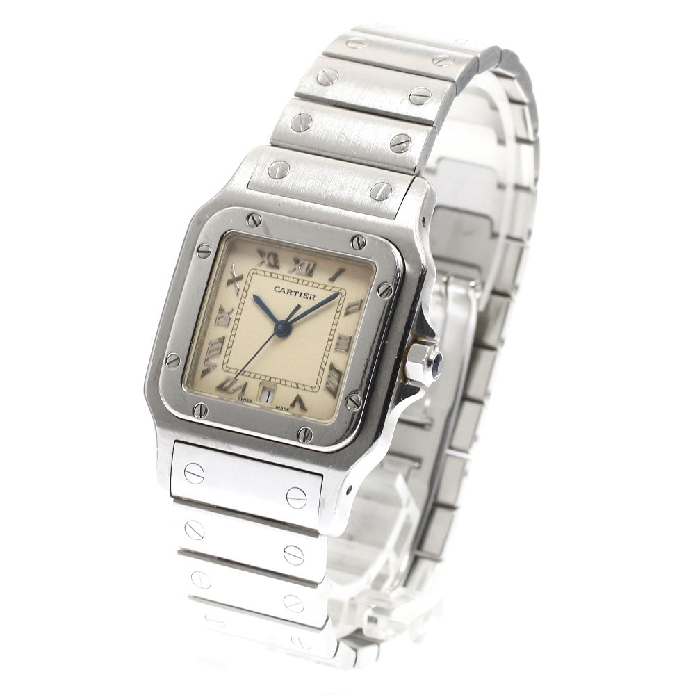 CARTIER Santos GalbeeLM W20025D6 Kannon Buckle Date Quartz Men's Watch_909734