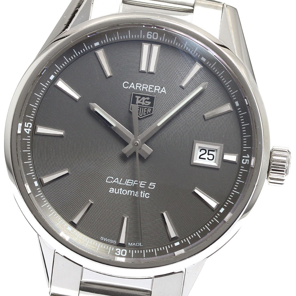 TAG HEUER Carrera Caliber 5 WAR211C-4 gray Dial Automatic Men's Watch_909749