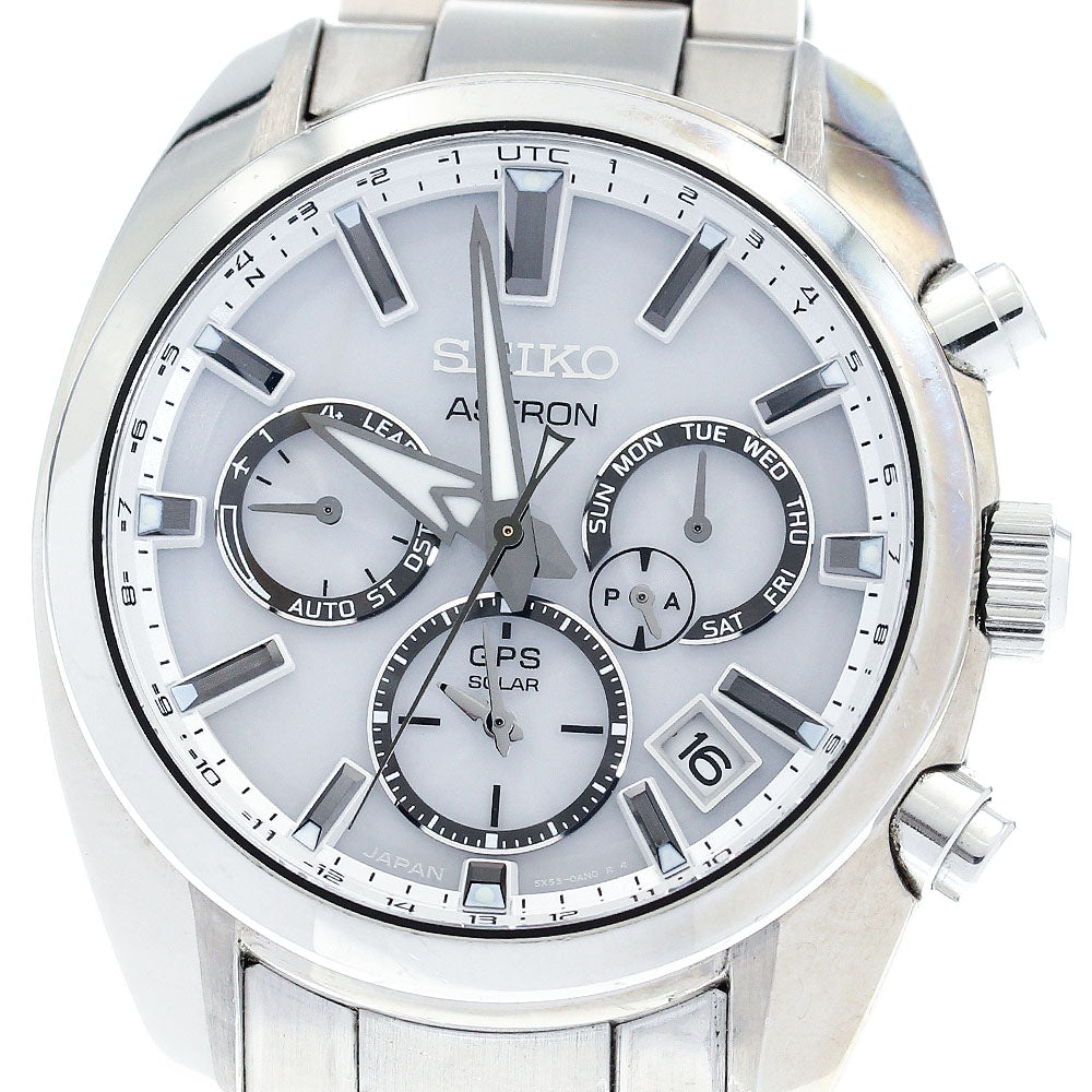 SEIKO Astron SBXC047/5X53-0AJ0 GPS white Dial Solar Powered Radio Men's_909765