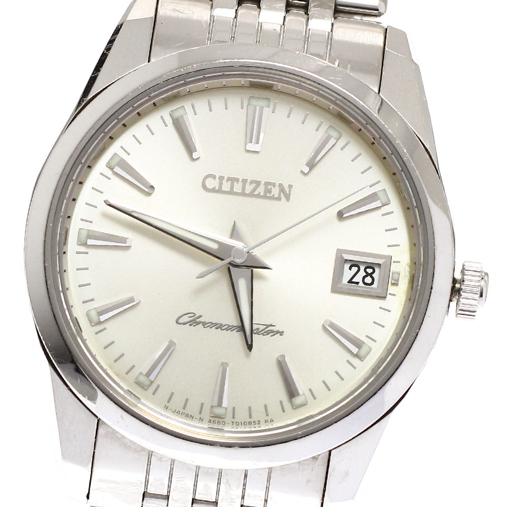 CITIZEN The citizen chronomaster A660-T006591/CTQ57-1131 Perpetual calendar Silver Dial Quartz Men's Watch_909773
