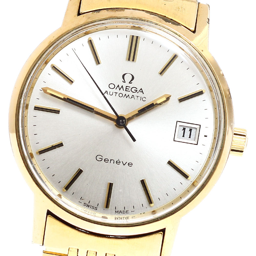 OMEGA Geneve 1660163 Date Cal.1012 Silver Dial Automatic Men's Watch_909789