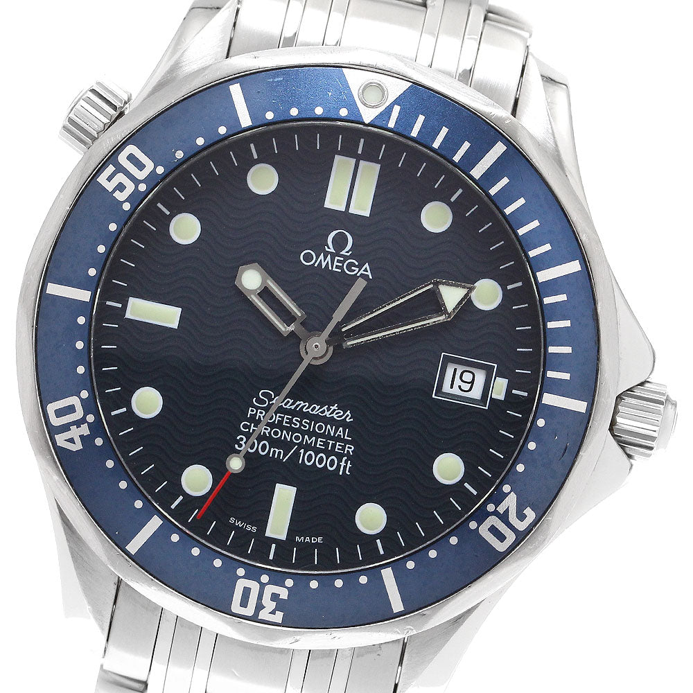 OMEGA Seamaster300 2531.80 Date Navy Dial Automatic Men's Watch_909790