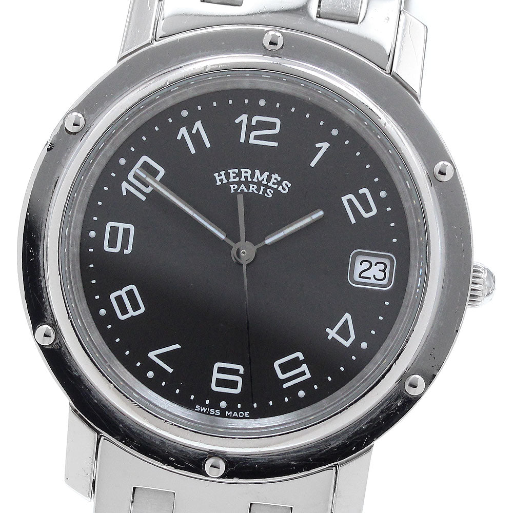 HERMES Clipper CL6.710 Date gray Dial Quartz Men's Watch_909794