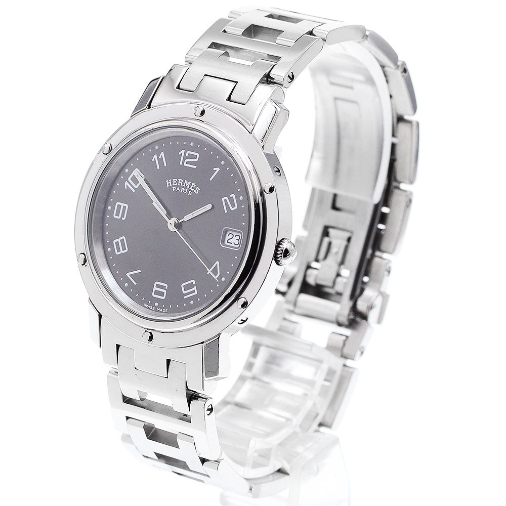 HERMES Clipper CL6.710 Date gray Dial Quartz Men's Watch_909794