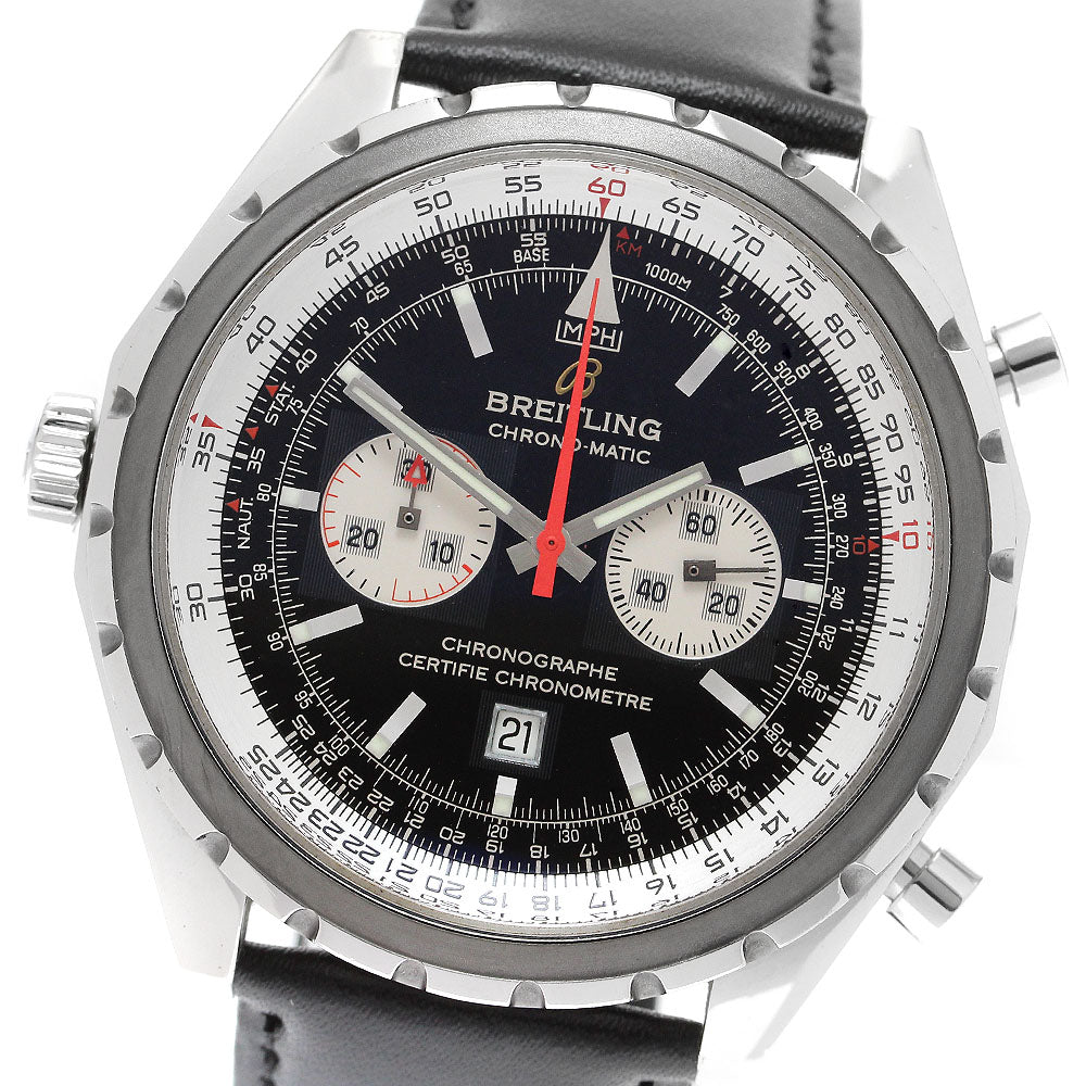 BREITLING Chronomatic A41360 Date black Dial Automatic Men's Watch_909795