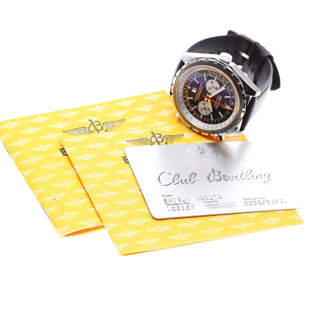 BREITLING Chronomatic A41360 Date black Dial Automatic Men's Watch_909795