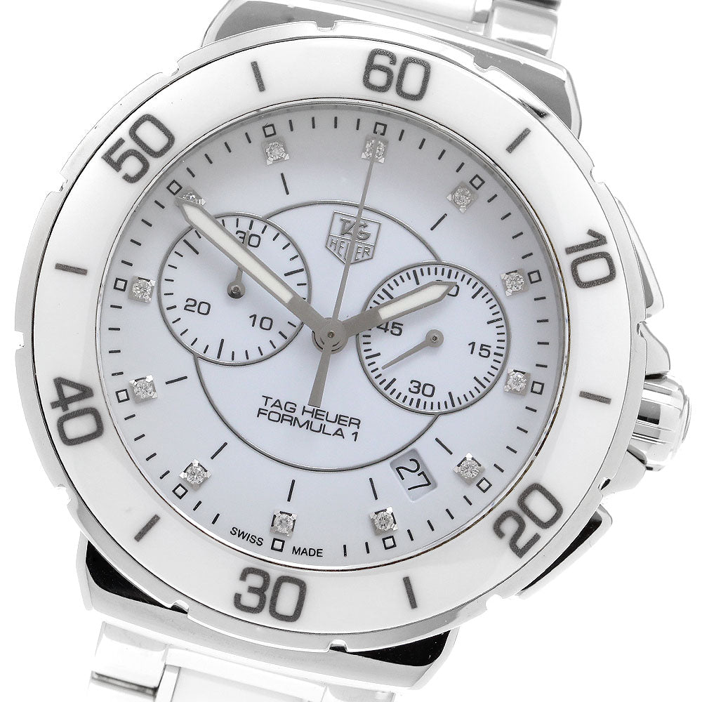 TAG HEUER Formula 1 CAH1211 Chronograph 12P white Dial Quartz Men's_909835