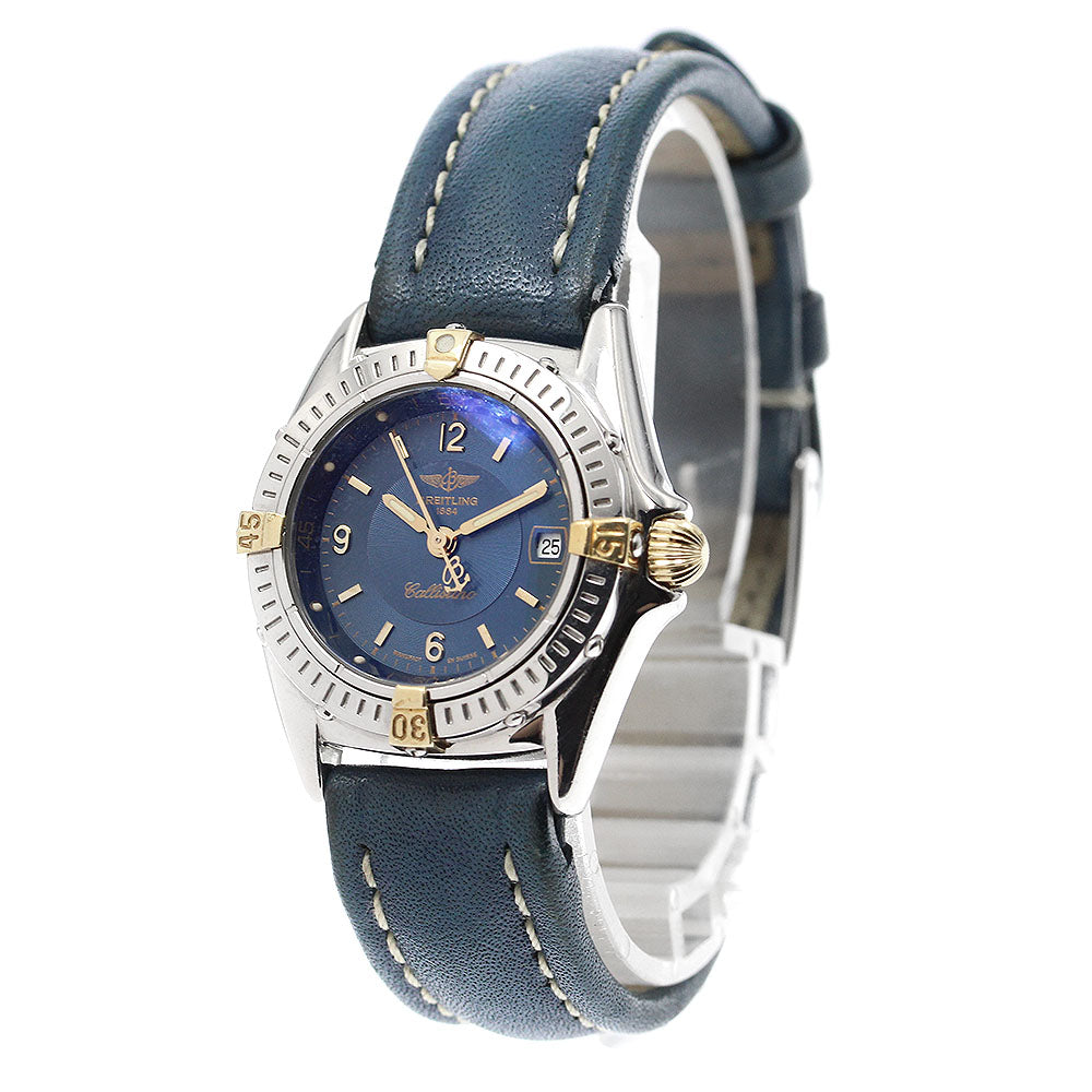 BREITLING Calistino B52045.1 Date Navy Dial Quartz Ladies Watch_909838