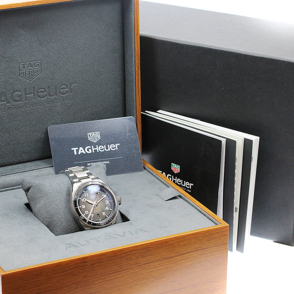 TAG HEUER Autavia Isograph WBE5110 Date Gray Dial Automatic Men's Watch_909847