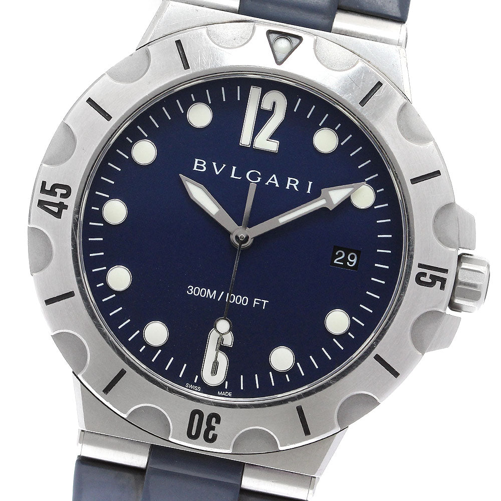 BVLGARI Diagono DP41SSD Date Navy Dial Automatic Men's Watch_909851