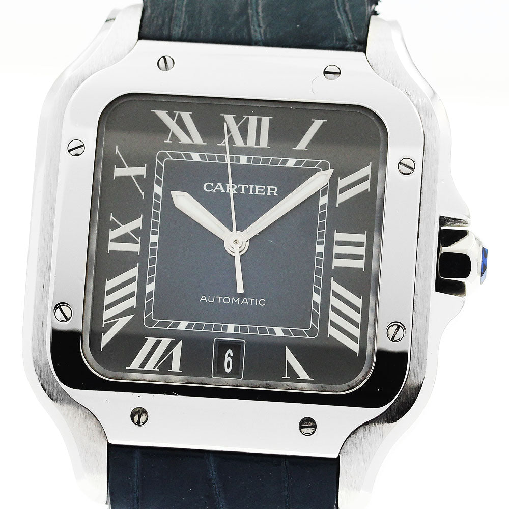 CARTIER Santos de Cartier LM WSSA0013 Date Navy Dial Automatic Men's Watch_909854
