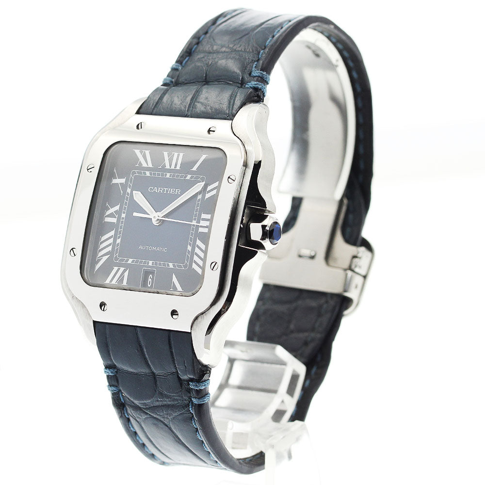 CARTIER Santos de Cartier LM WSSA0013 Date Navy Dial Automatic Men's Watch_909854