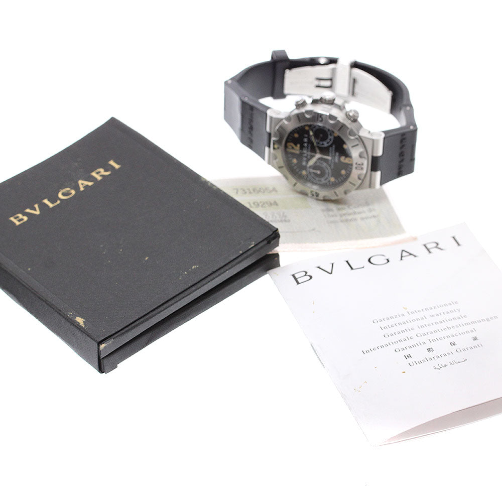 BVLGARI Diagono Scuba SCB38S Chronograph black Dial Automatic Men's Watch_909875