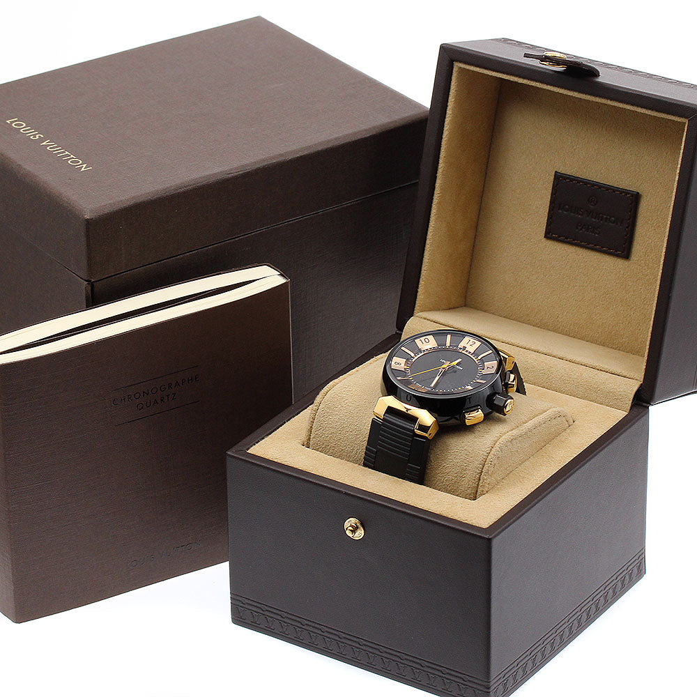 LOUIS VUITTON Tambour in Black Q118N black Dial Quartz Men's Watch_909876