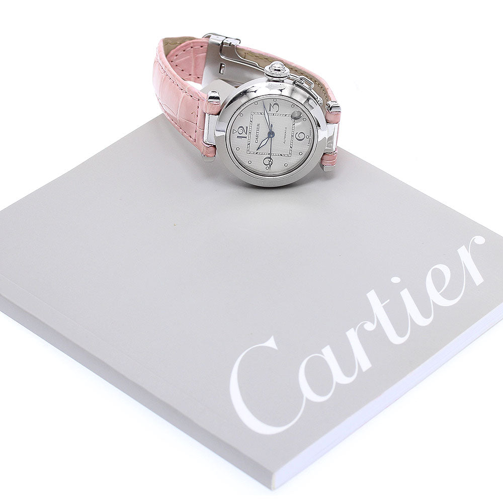CARTIER Pasha C W3106199 Date Silver Dial Automatic Boy's Watch_909884