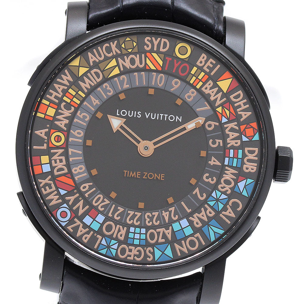 LOUIS VUITTON Escal time zone Q5D25 Ice & Fire Japan limited black Dial Automatic Men's Watch_909885