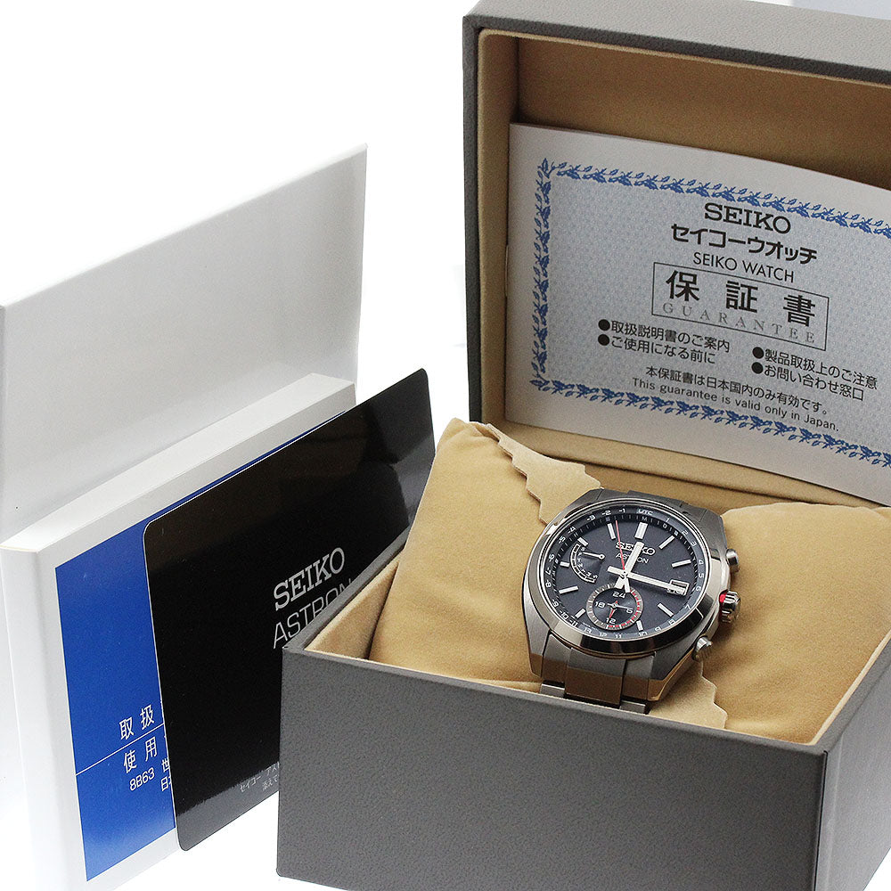 SEIKO Astron SBXY017/8B63-0BA0 Day date Solar Powered Radio Men's Watch_909925