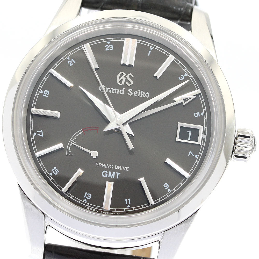 SEIKO Grand Seiko SBGE027/9R66-0AL0 GMT date gray Dial Spring drive Men's Watch_909936