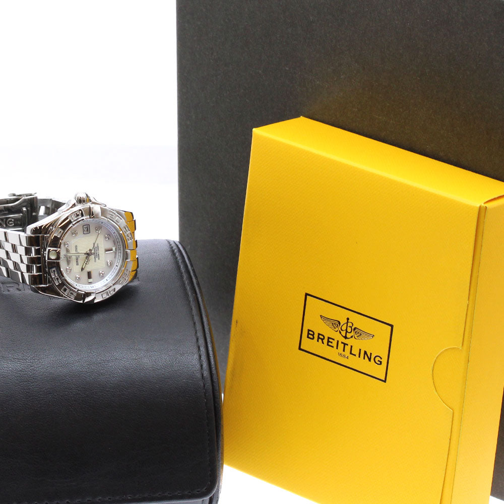 BREITLING Galactic 32 A71356 Date White shell Dial Quartz Ladies Watch_910026