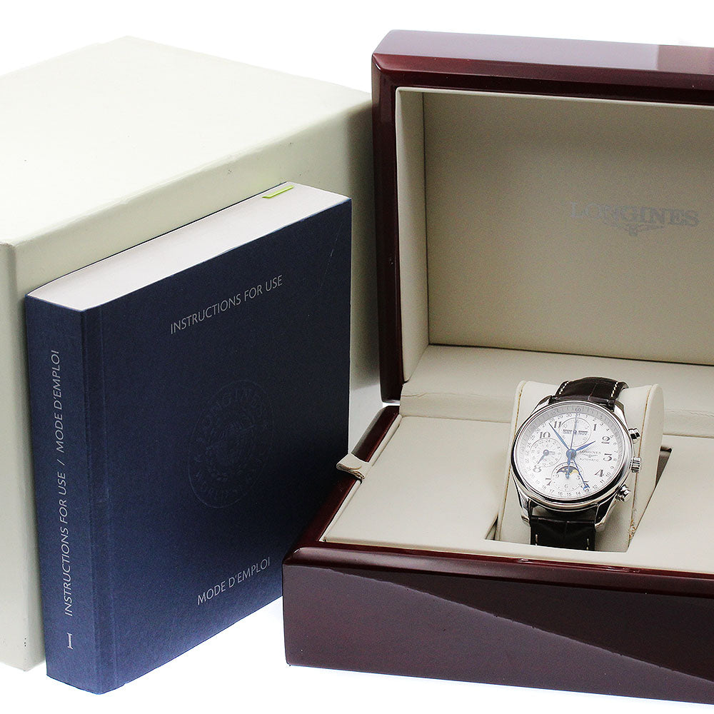 LONGINES Master collection L2.673.4 Triple calendar moon phase Silver Dial Automatic Men's Watch_910027