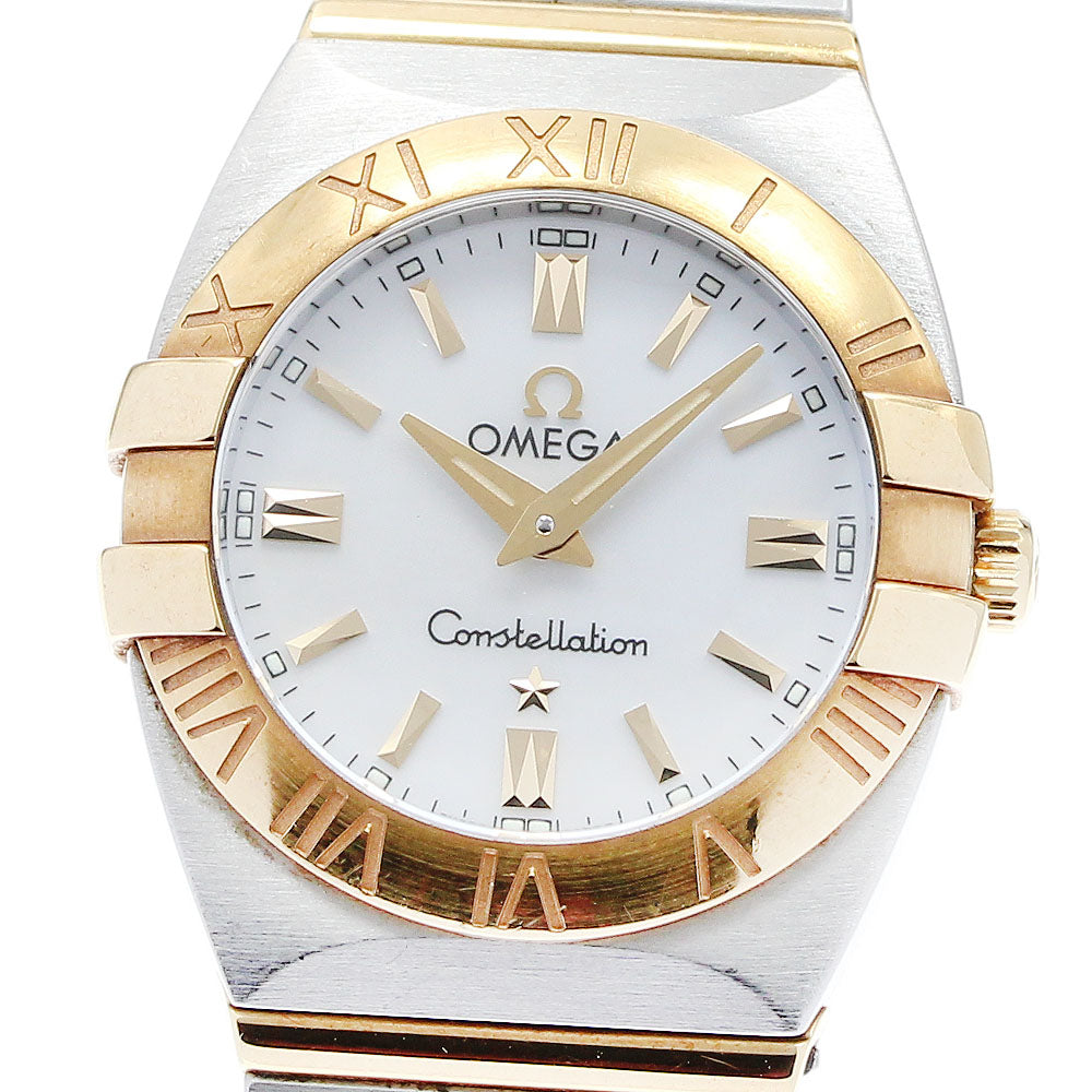 OMEGA Constellation Double Eagle 1381.70 YG bezel White shell Dial Quartz Ladies Watch_910046