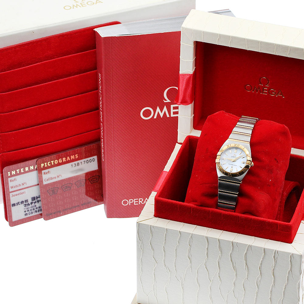 OMEGA Constellation Double Eagle 1381.70 YG bezel White shell Dial Quartz Ladies Watch_910046