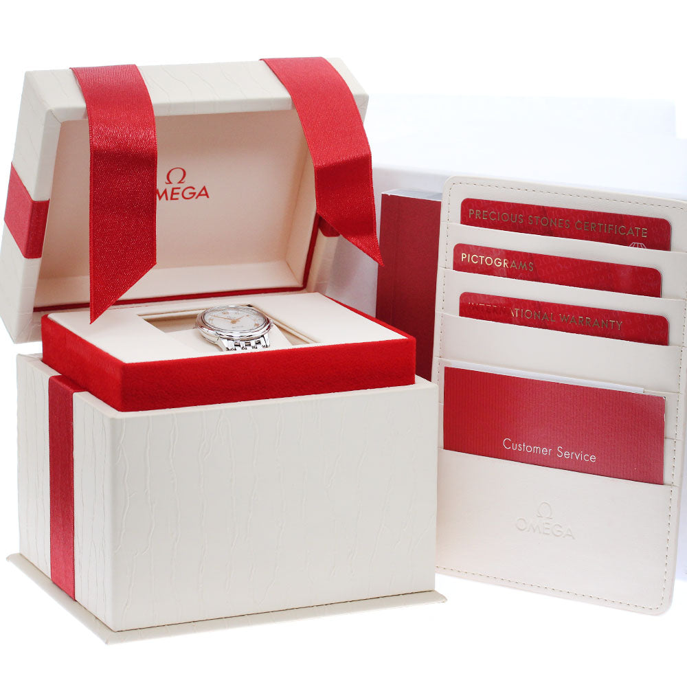 OMEGA De Ville Prestige 424.10.27.60.55.001 6P diamond White shell Dial Quartz Ladies Watch_910055