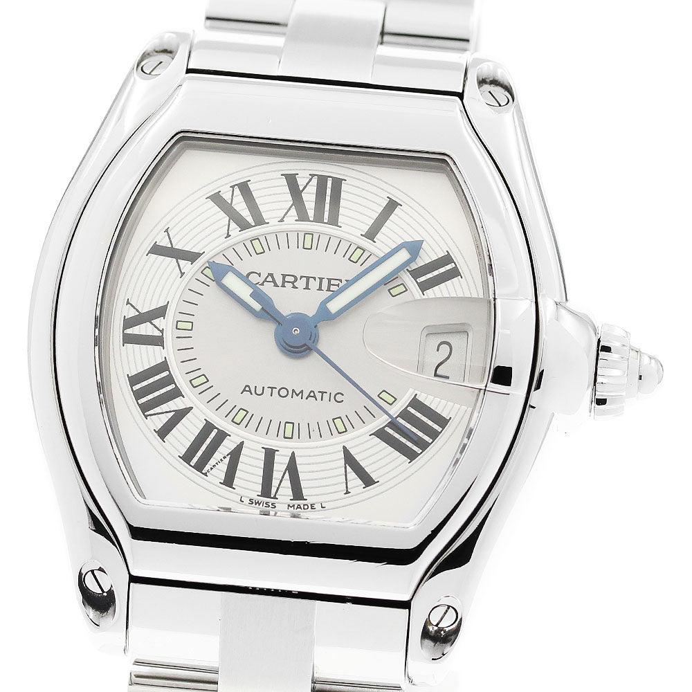 CARTIER Roadster LM W62000V3 Date Silver Dial Automatic Men's Watch_910058