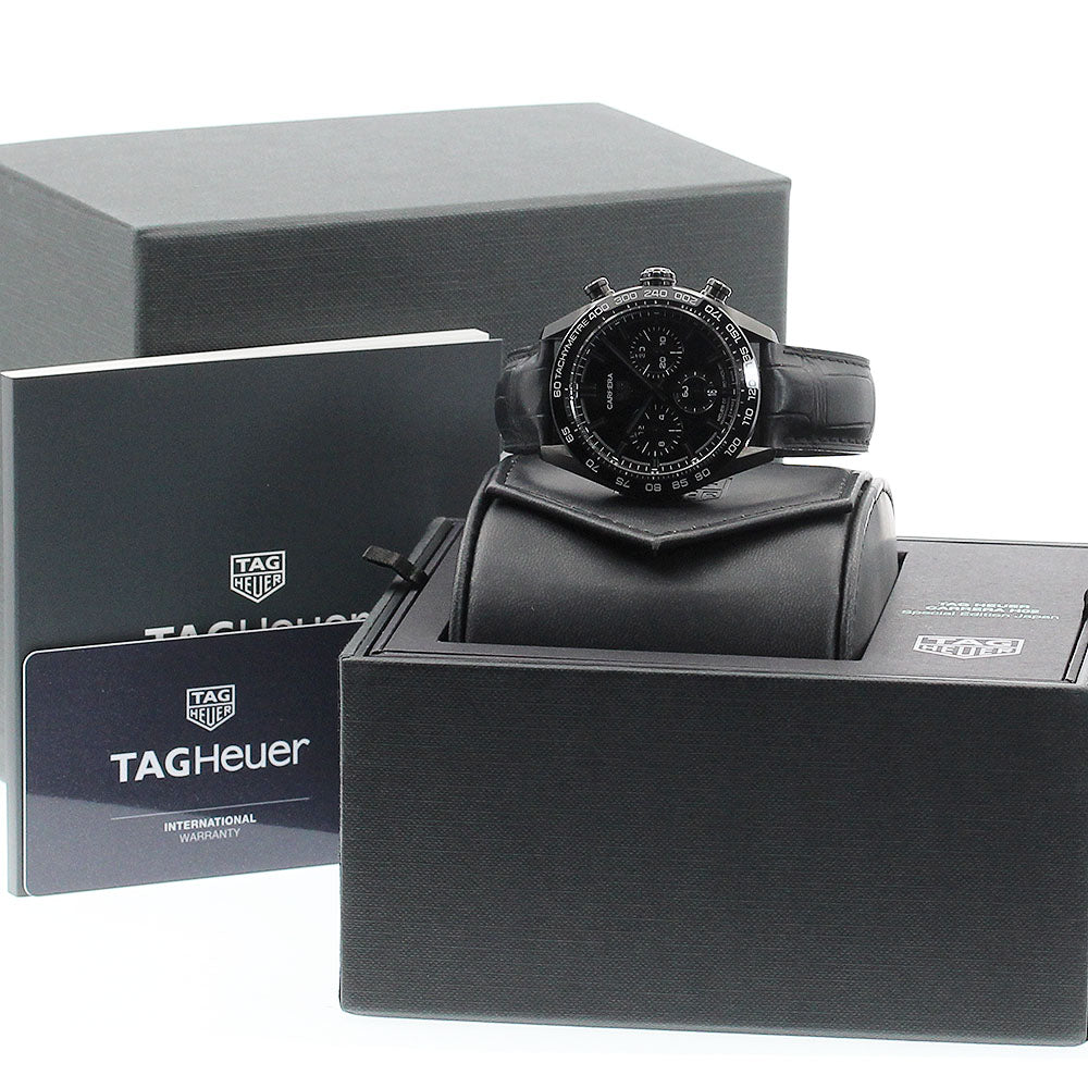 TAG HEUER Carrera Caliber Heuer 02 Japan Black Edition CBN2A1G Limited to 300 black Dial Automatic Men's Watch_910064