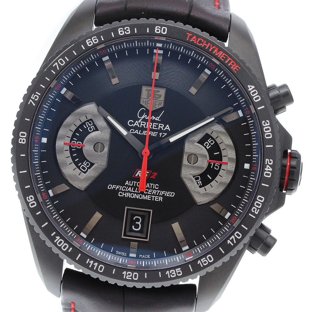 TAG HEUER Grand Carrera RS2 Caliber 17 CAV518B Chronograph black Dial Automatic Men's Watch_910065