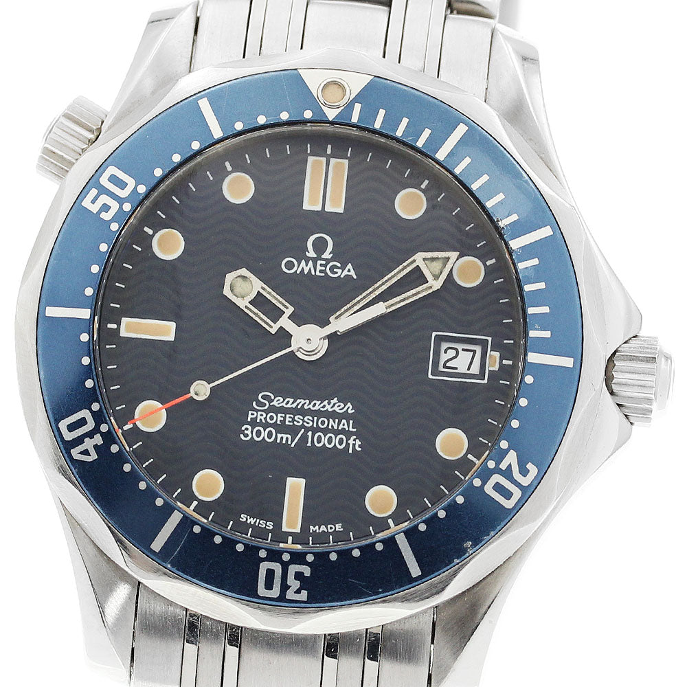 OMEGA Seamaster300 2561.80 Date Navy Dial Quartz Boy's Watch_910071