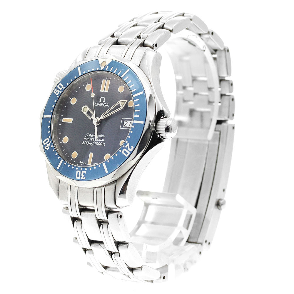 OMEGA Seamaster300 2561.80 Date Navy Dial Quartz Boy's Watch_910071