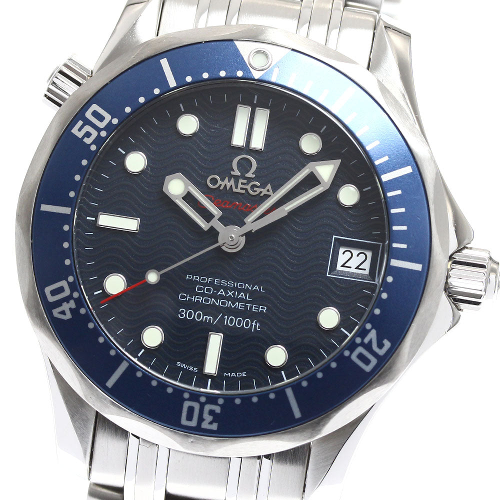 OMEGA Seamaster300 2222.80 Date Co-Axial Navy Dial Automatic Boy's Watch_910081