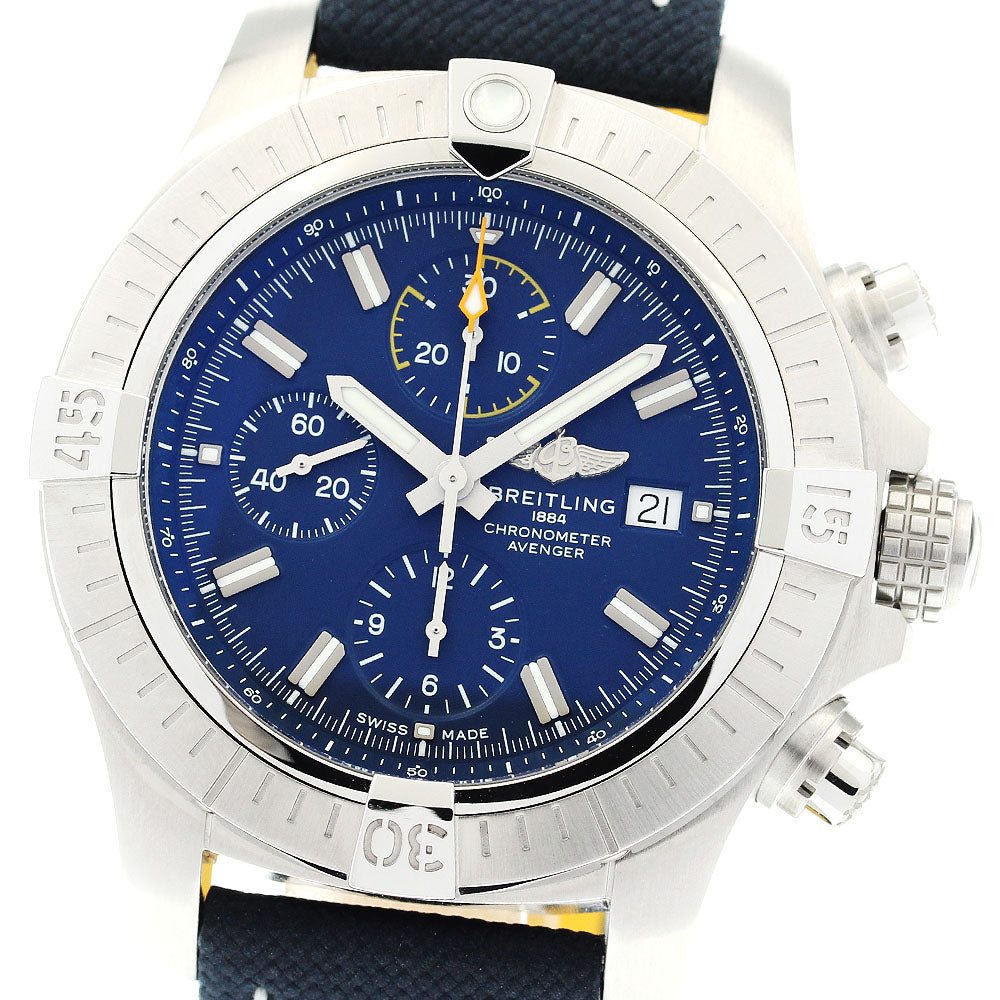 BREITLING Avenger chronograph 45 A13317 Navy Dial Automatic Men's Watch_910099