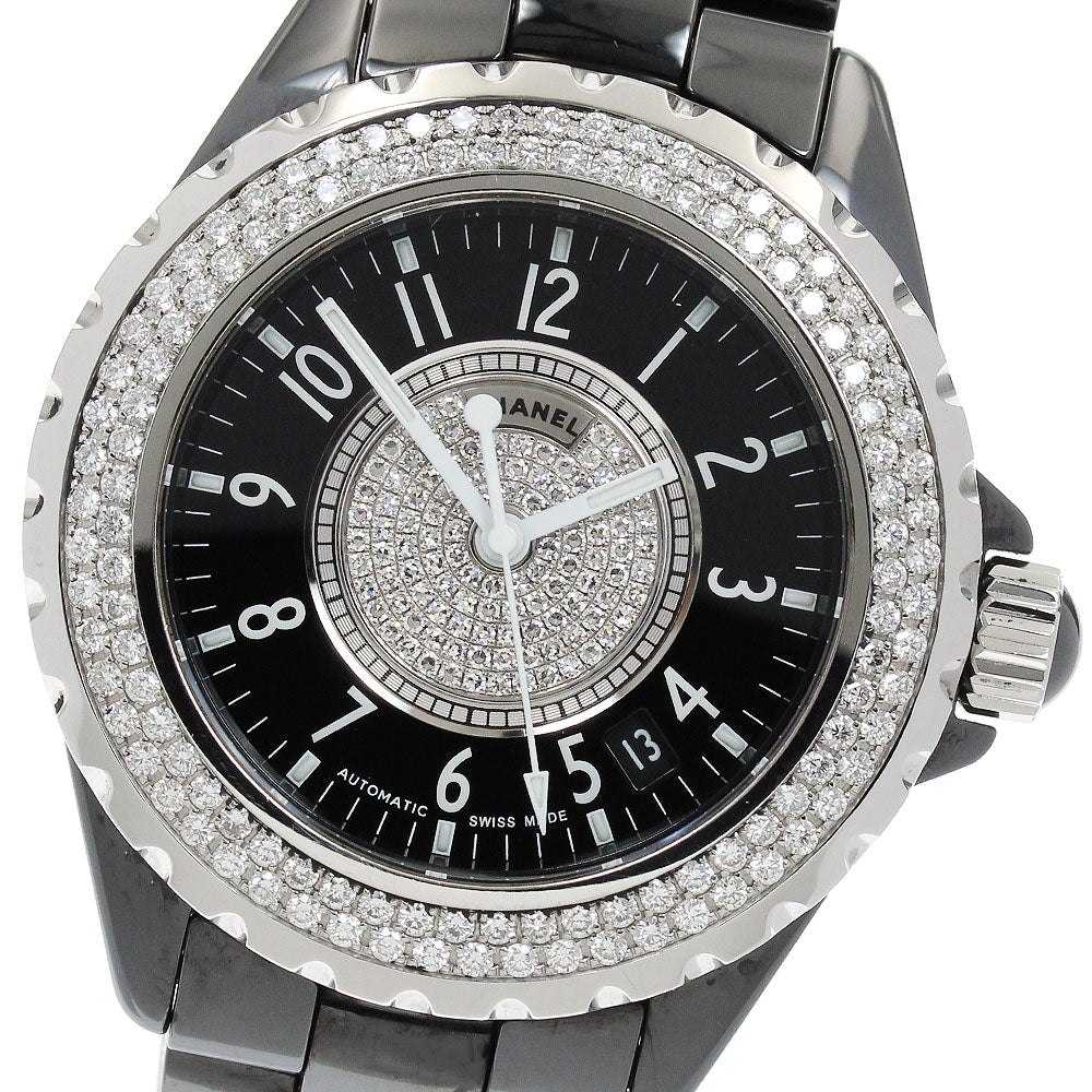 CHANEL J12 H1709 Black ceramic center diamond black Dial Automatic Men's_910136