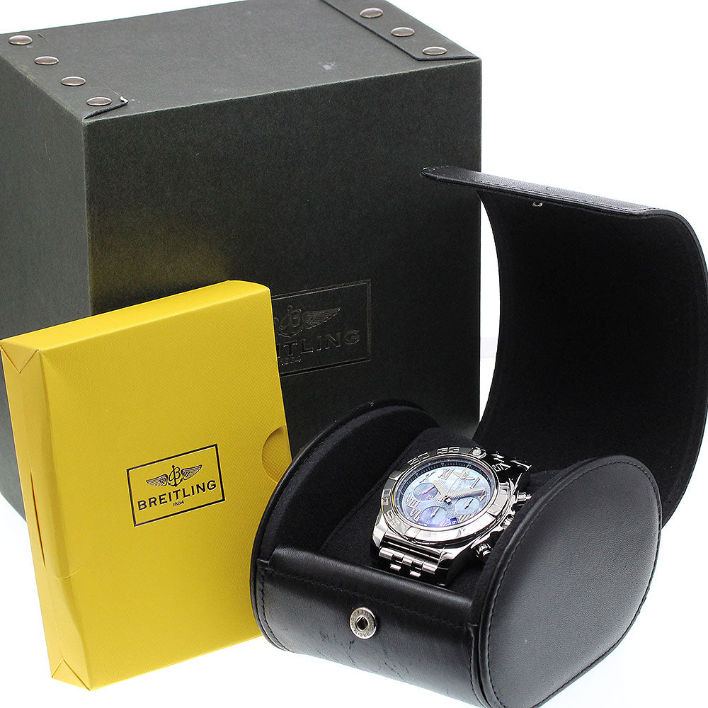BREITLING Chronomat 44 AB0110 Japan Limited 400 Blue shell Dial Automatic Men's Watch_910143