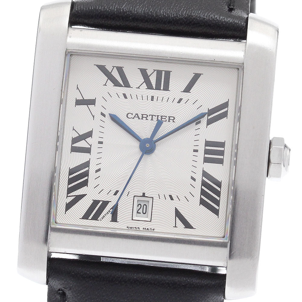CARTIER Tank Francaise XXL W5101755 Date Silver Dial Automatic Men's Watch_910147