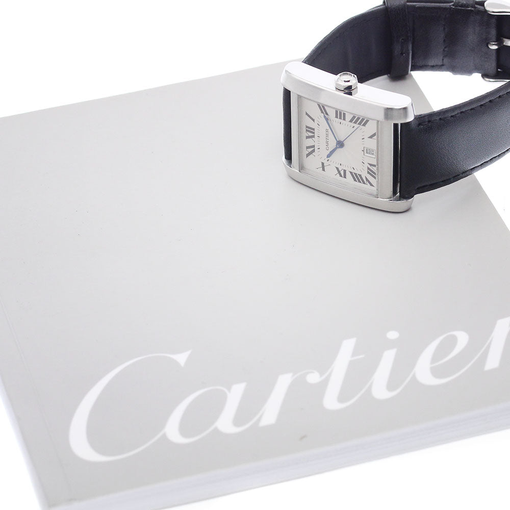 CARTIER Tank Francaise XXL W5101755 Date Silver Dial Automatic Men's Watch_910147