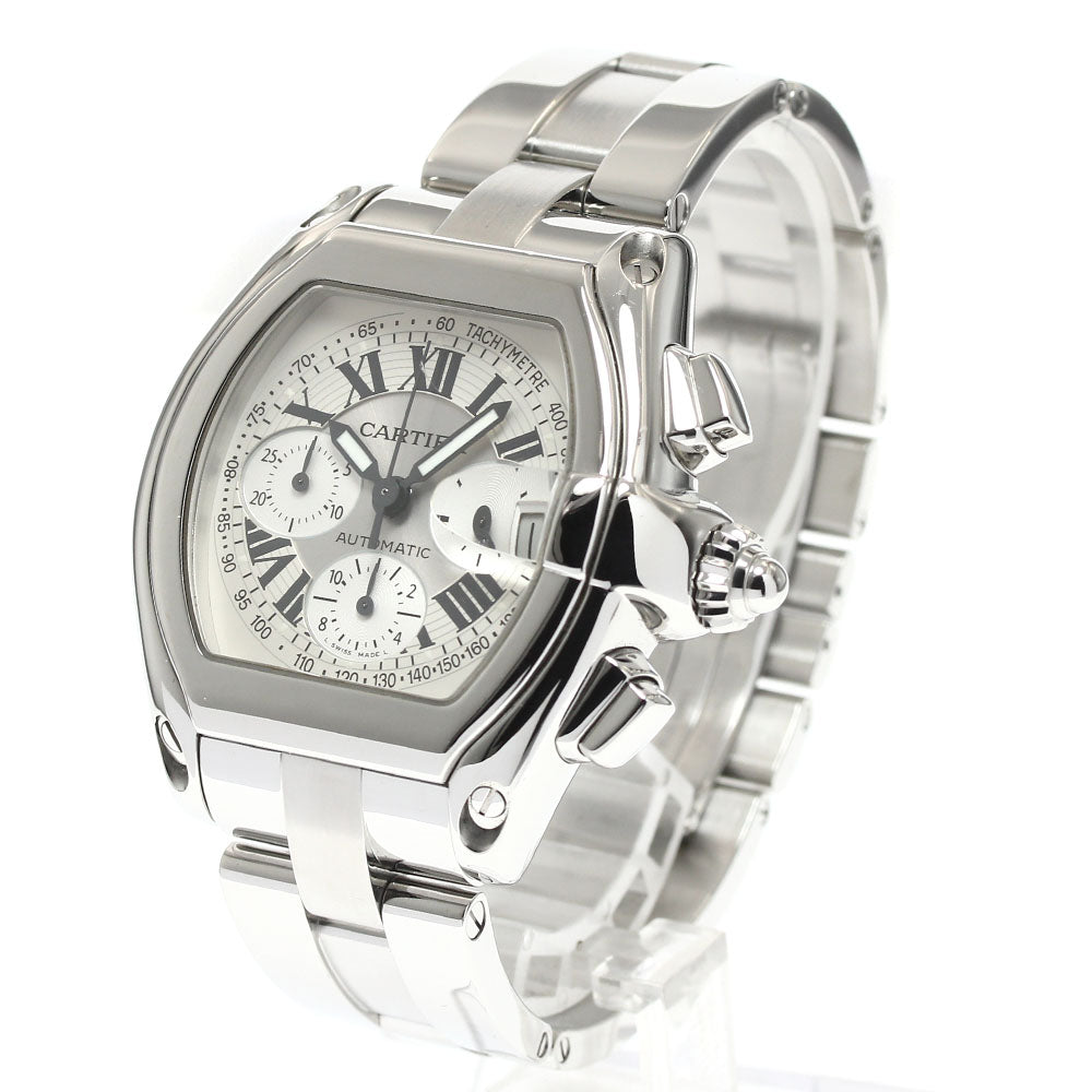 CARTIER Roadster XL W62006X6 Date Chronograph Silver Dial Automatic Men's_910166