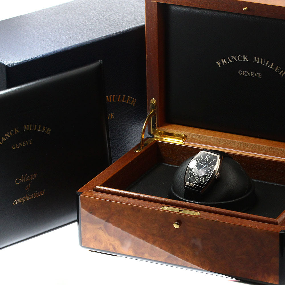 FRANCK MULLER Tonneau Carbex Crazy Hours 5850CH K18WG black Dial Automatic Men's Watch_910169