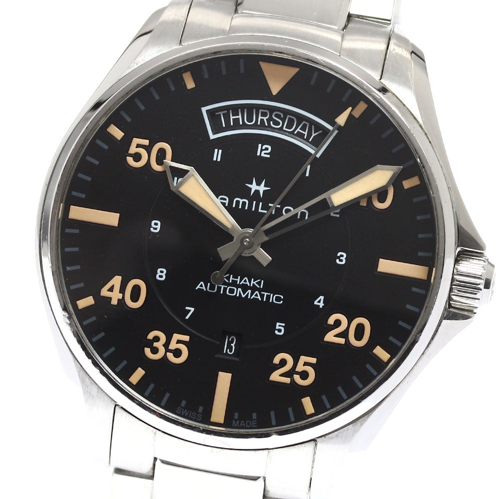 HAMILTON Khaki Aviation H646450 Day date black Dial Automatic Men's Watch_910210