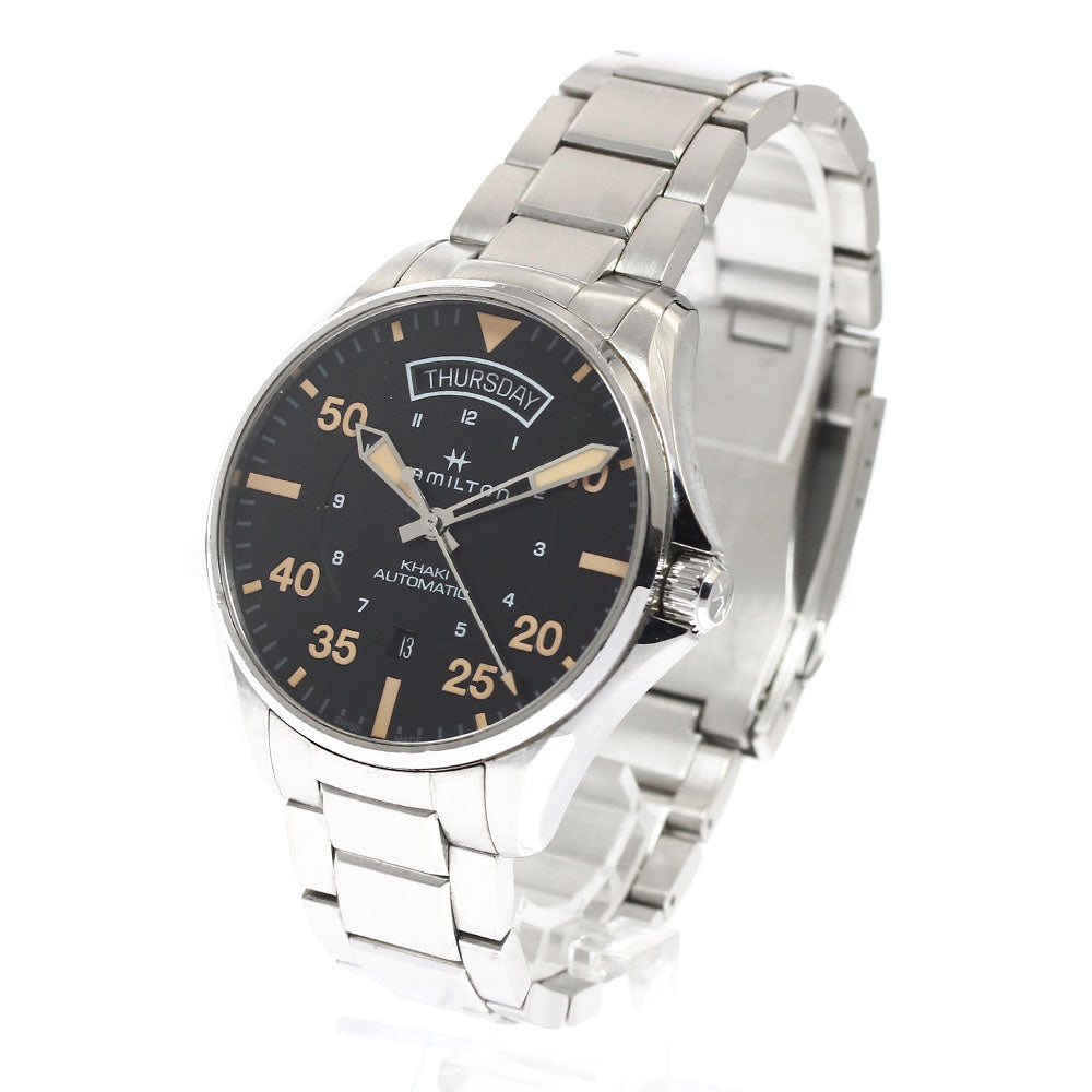 HAMILTON Khaki Aviation H646450 Day date black Dial Automatic Men's Watch_910210