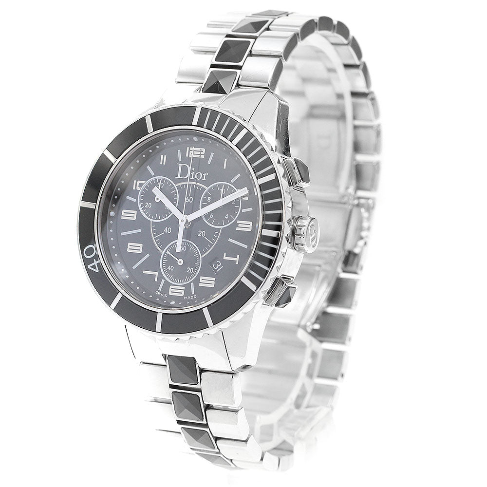 Dior crystal CD114317 Chronograph Date black Dial Quartz Men's Watch_910212