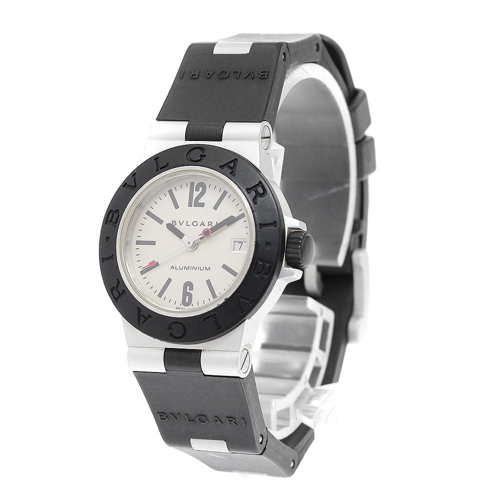 BVLGARI aluminum AL29A Date Silver Dial Quartz Ladies Watch_910225