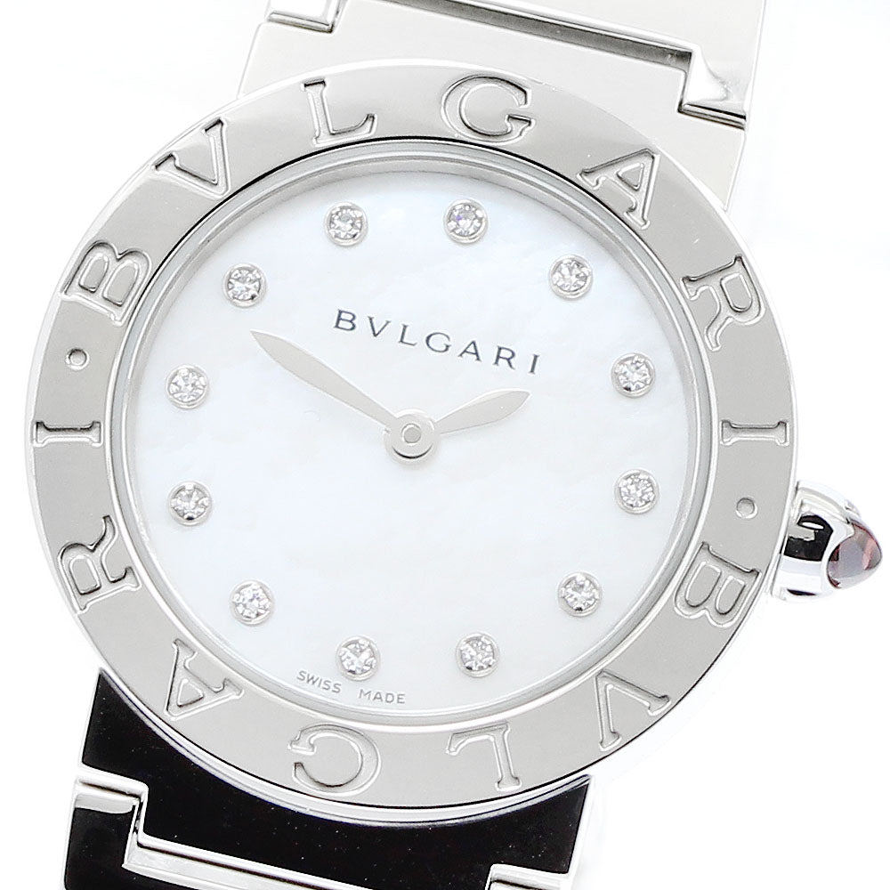 BVLGARI BVLGARIBVLGARI BBL26S 12P diamond White shell Dial Quartz Ladies Watch_910245